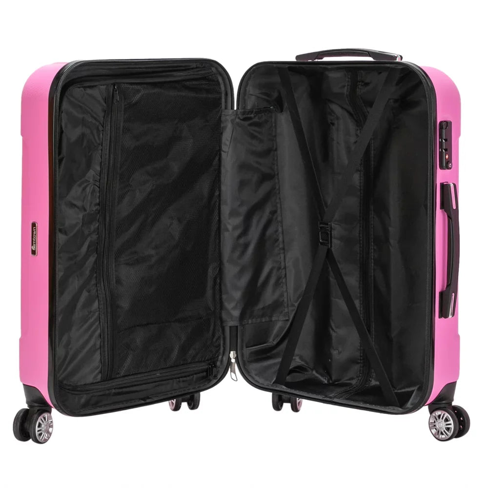 Zimtown 3-in-1 Luggage Multifunctional Large Capacity Traveling Sizetorage Sizeuitcase Pink