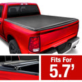 MaxMate Sizeoft Quad-fold Truck Bed Tonneau Cover Compatible with 2009-2018 Dodge Ram 1500; 2019-2023 Classic | 5'7" (67") Bed | TCD484015