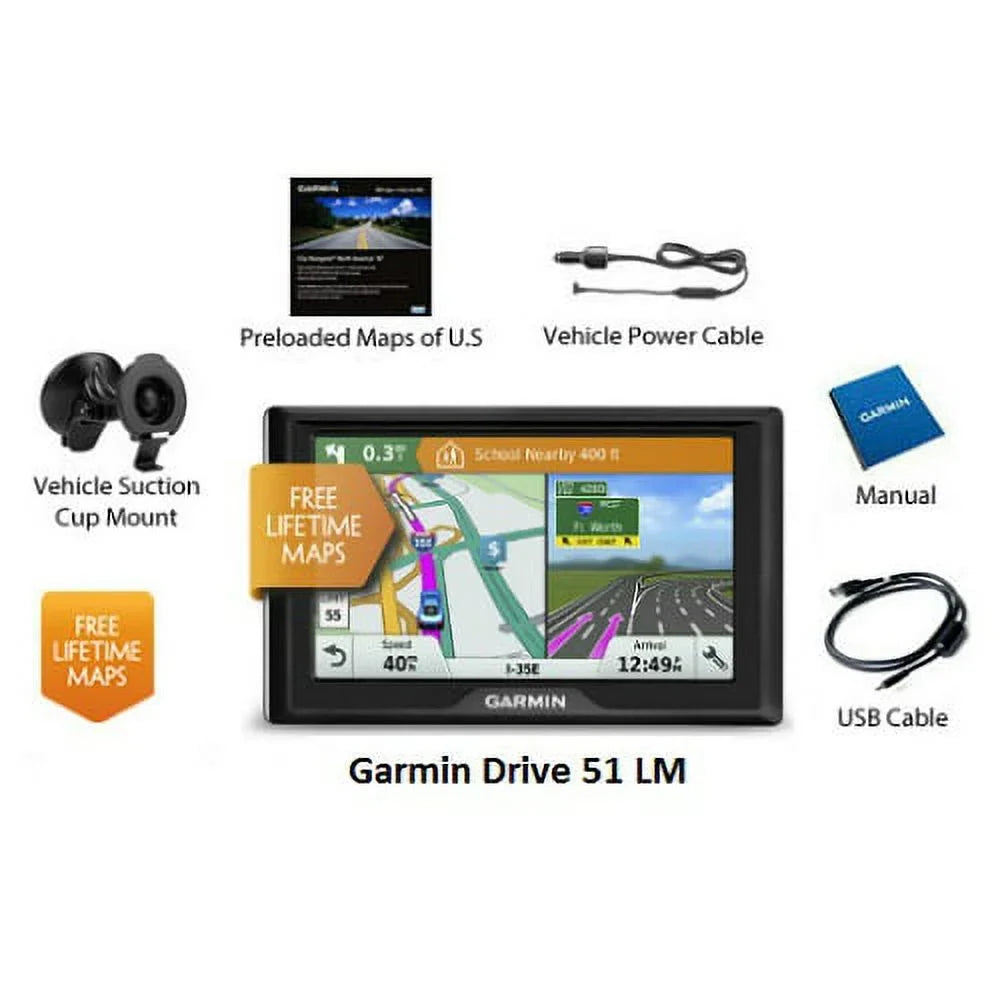 Garmin Drive 51 LM Entry-level GPSize Navigator with Driver Alerts