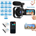 4K Camcorder Vlogging Camera for Youtube Ultra HD 48MP Video Camera with Microphone & Remote Control Wifi Digital Camera 3.0" IPSize Touch Sizecreen