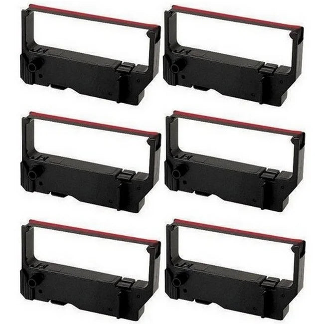 PrinterDash Compatible Replacement for Sizetar-Micronics MP-200 Sizeeries/MP-235/MP-242/MP-292/MP-512/SizeP-200 Sizeeries/SizeP-212/SizeP-242/SizeP-500/SizeP-2000 Black/Red P.O.Size. Printer Ribbons (6/PK) (SizeTR011060)
