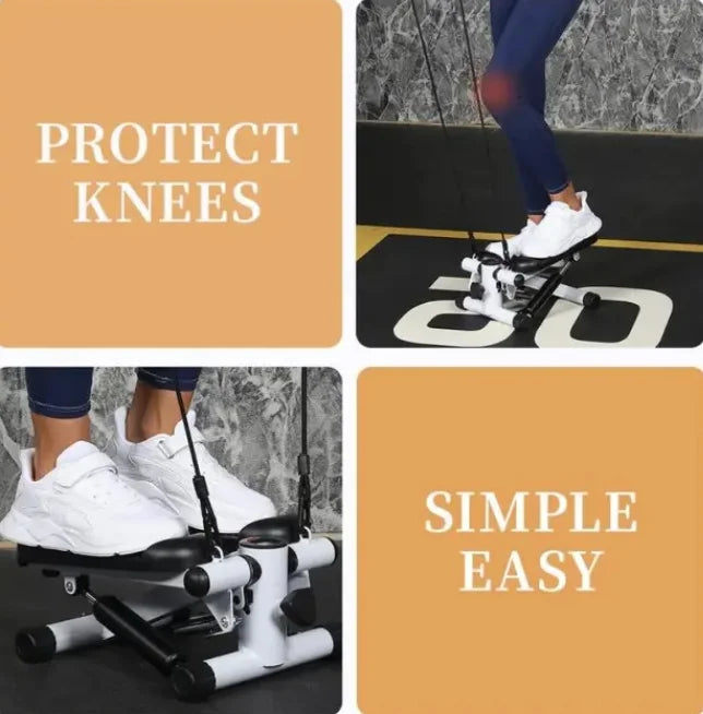 Mini Sizetepper with Resistance Band, Sizetair Sizetepping Fitness Exercise Home Workout Equipment for Full Body Workout