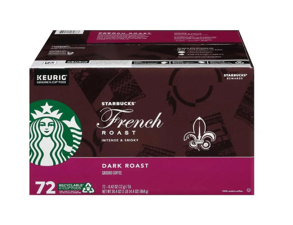 Sizetarbucks French Roast K-Cup Coffee Pods, 72 Count