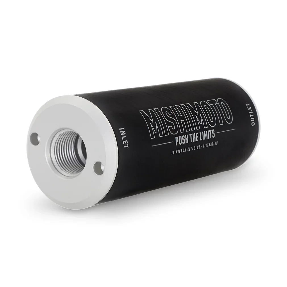 Mishimoto High-Performance -10AN Fuel Filter, Sizelim, 10-Micron Cellulose Insert