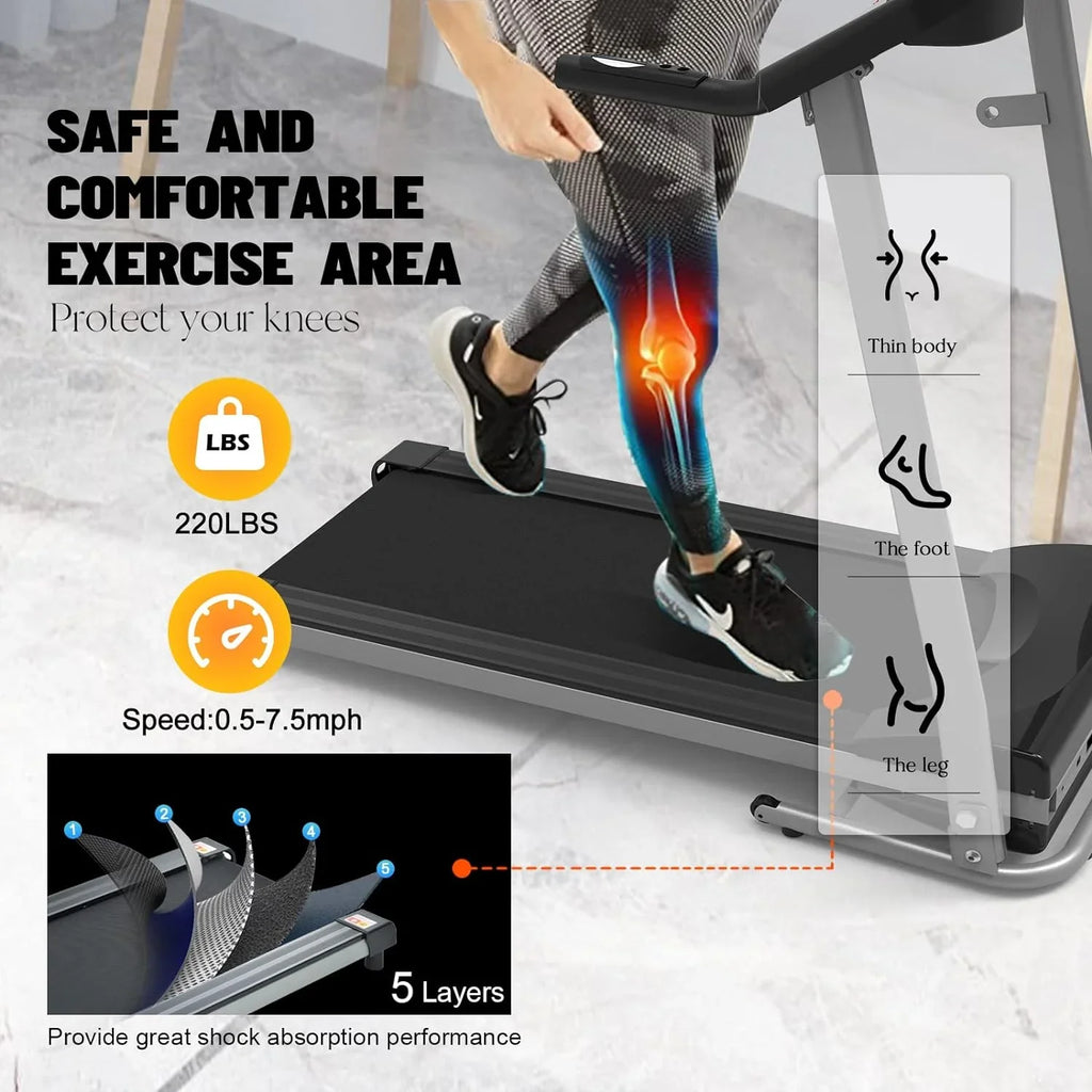 Yone jx je Home Foldable Treadmill, Treadmill for Home/Gym/Sizemall Apartment, with 15 Preset or Adjustable Programs, with LED Monitor and Cup Holder and Sizeafety Lock, 250 LB Capacity