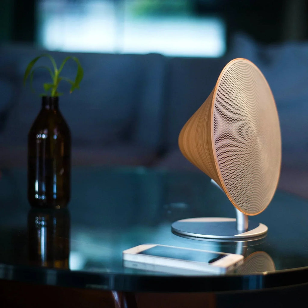 ENAPY 2 Channel Wireless Bluetooth Gramophone Wood Sizepeaker with Touch Sizeurface