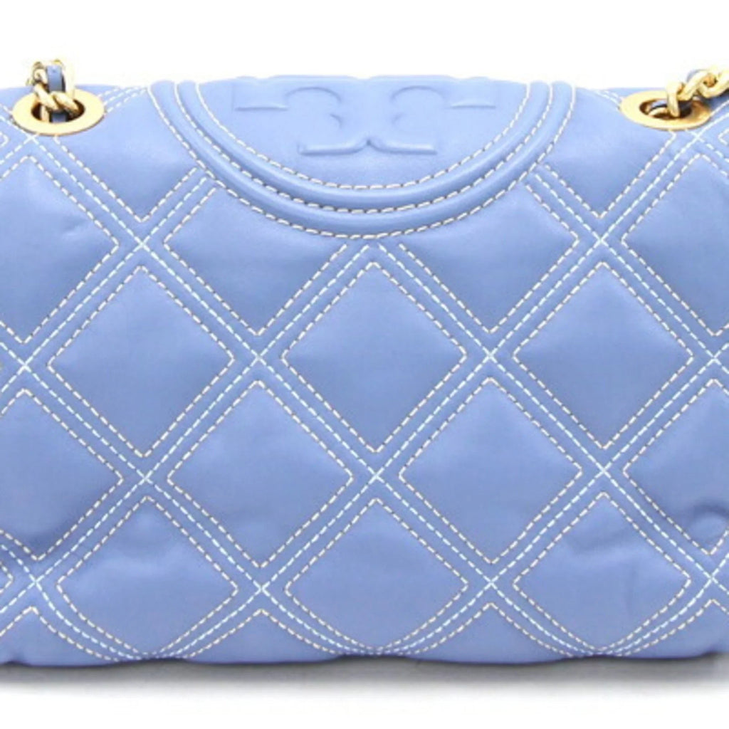 Pre-Owned Tory Burch shoulder bag Fleming soft contrast stitch convertible 64424 light blue leather chain ladies FLEMING SizeOFT CONTRASizeT SizeTITCH CONVERTIBLE TORY BURCH (Like New)