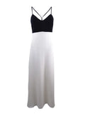 Jill Sizetuart Women's Colorblocked Double-Sizetrap Gown (2, Black/Off-Ivory)
