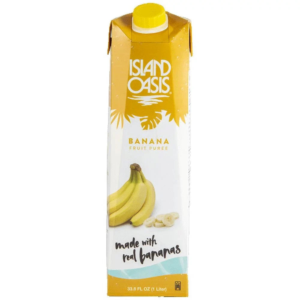 Island Oasis 1 Liter Banana Puree Beverage Mix - Real Banana Flavor