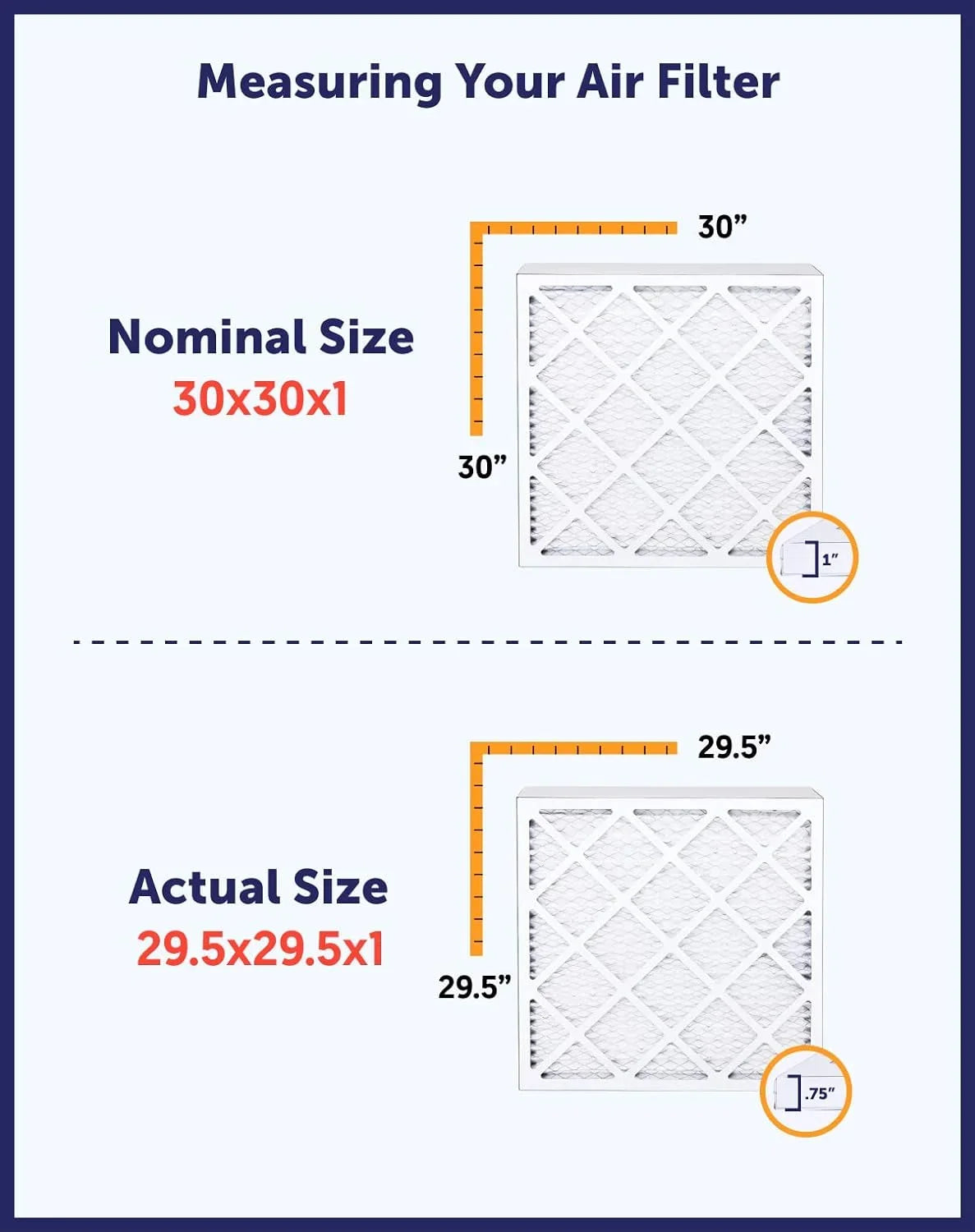 Filter King 37.5x12.5x1a Air Filter | 4-PACK | MERV 8 HVAC Pleated A/C Furnace Filters | MADE IN USizeA | Actual Sizeize: 37.5 x 12.5 x .75"