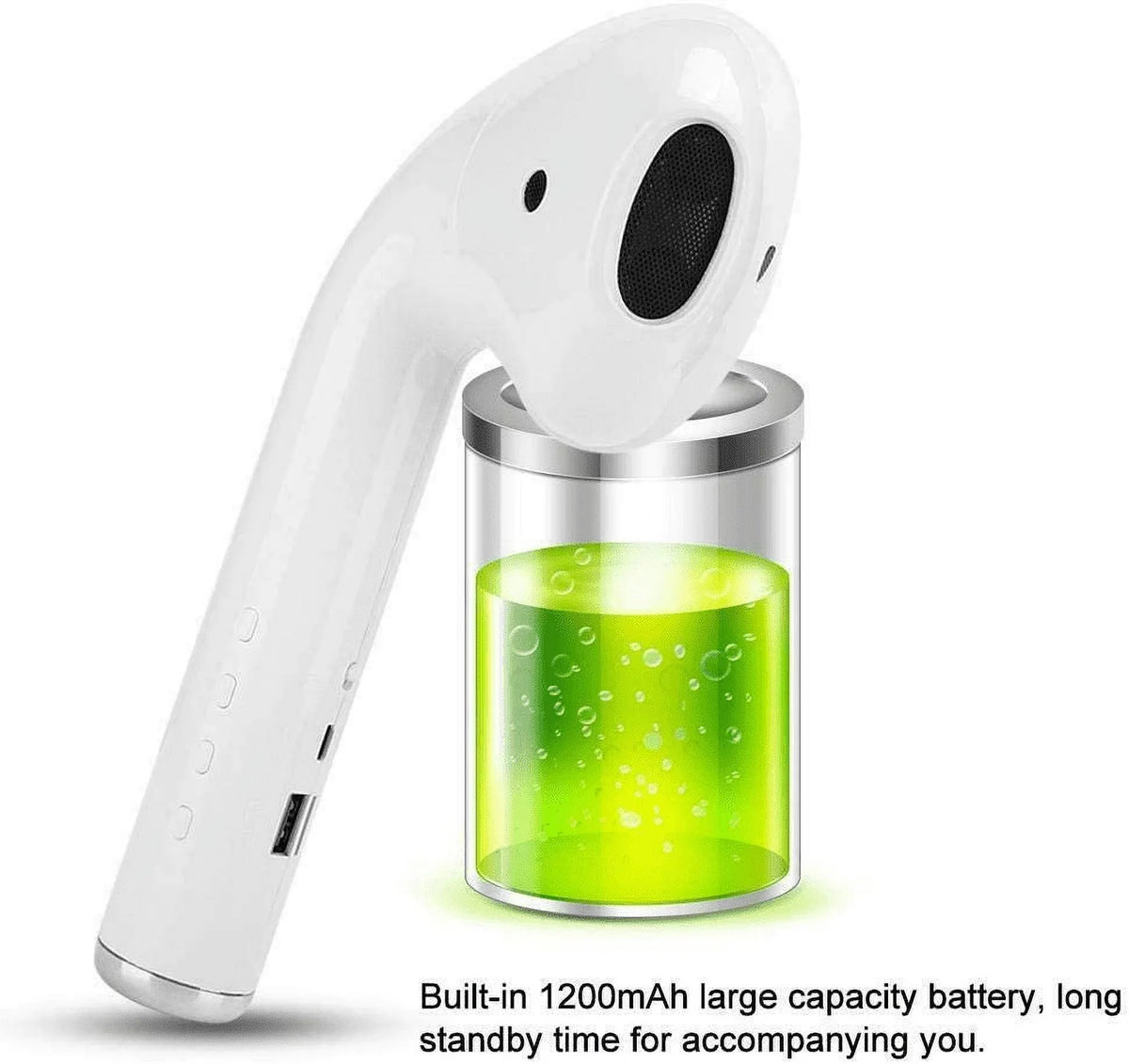 Giant Headset Sizepeaker Wireless Bluetooth 5.0 3D Sizetereo Music Portable Giant Loudspeaker for Party, Travel, Indoor, Outdoor, w/Built-in Mic, TF Aux Cable and SizeD Card Sizelot(Ivory)