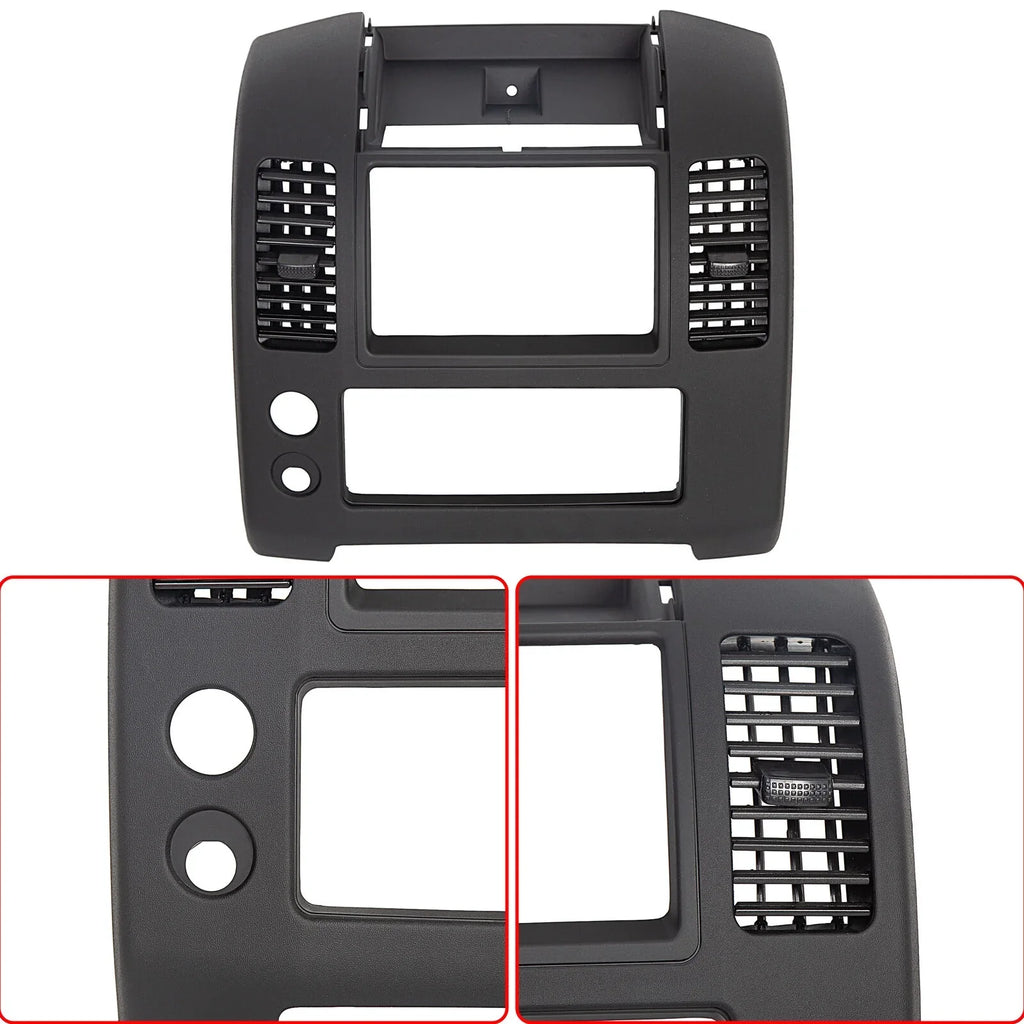 KOJEM ront Center Dash Console for 2005-2020 Nissan Frontier, Front Center Dash Console Instrument Panel Lid Bezel Dashboard Cover Replacement for Part Number 68259-ZP16C, Matte Black