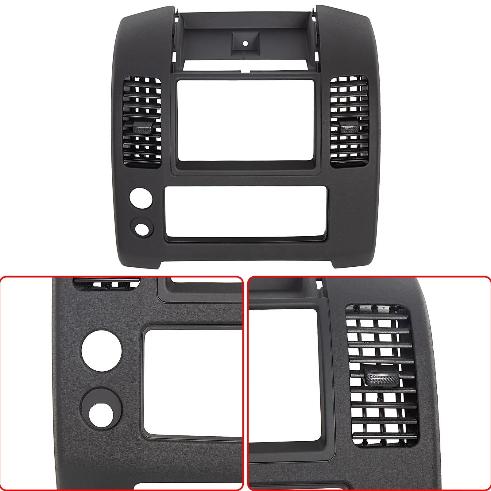 KOJEM ront Center Dash Console for 2005-2020 Nissan Frontier, Front Center Dash Console Instrument Panel Lid Bezel Dashboard Cover Replacement for Part Number 68259-ZP16C, Matte Black