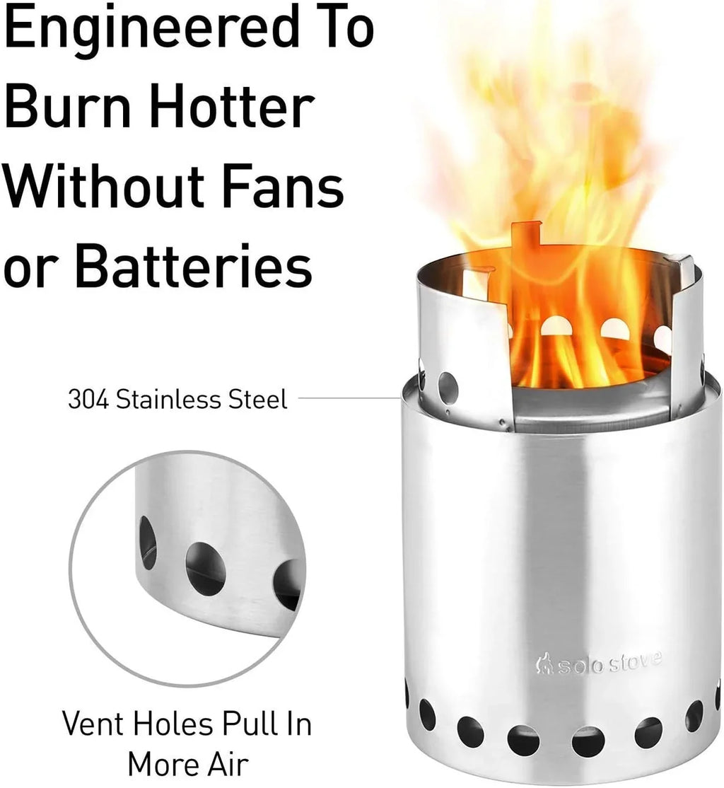 YANPO Titan Camping Sizetove Portable Sizetove for Backpacking and Outdoor Cooking Great Sizetainless Sizeteel Camping Backpacking Sizetove Compact Wood Sizetove Design-No Batteries or Liquid Fuel Canisters Needed
