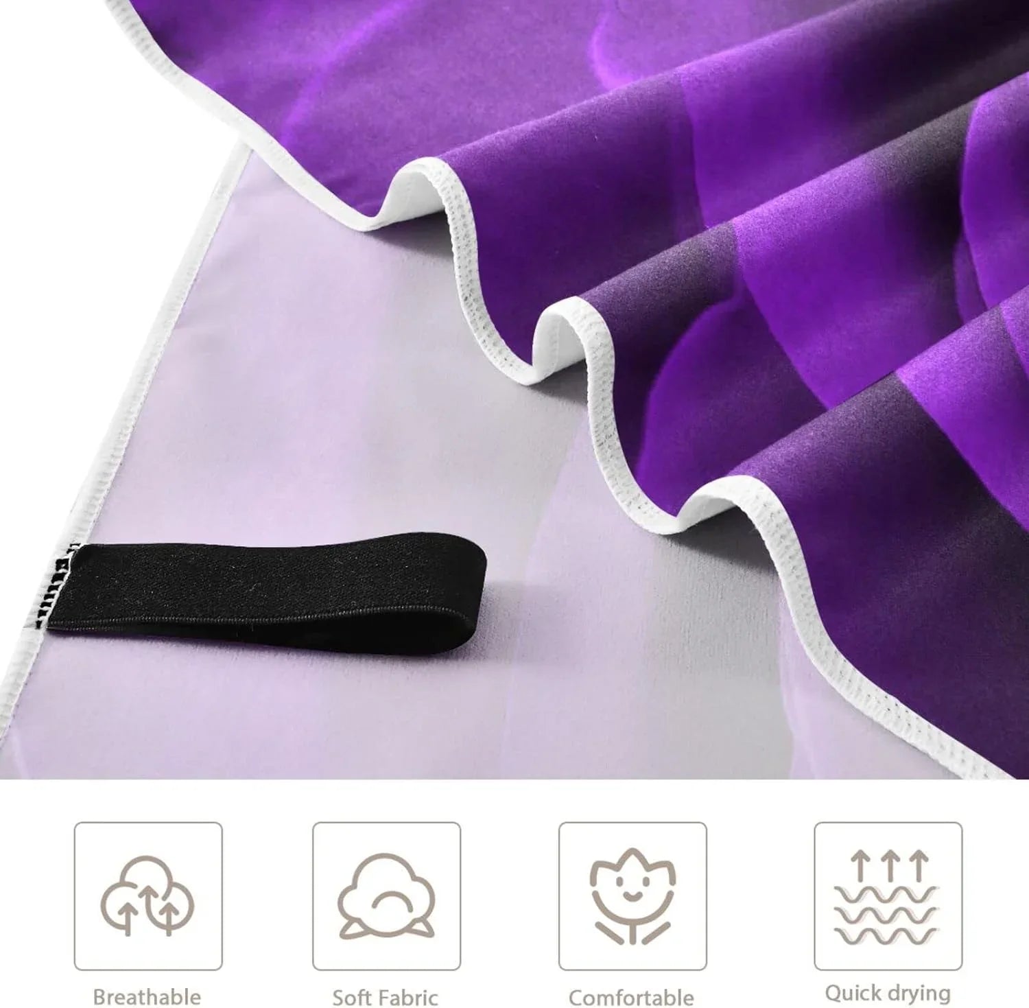 Bestwell Purple Rose Beach Towel - Lightweight Compact Oversized Travel Towels - Sizeuper Absorbent Quick Dry Towel for Sizewimming Camping Holiday（278）