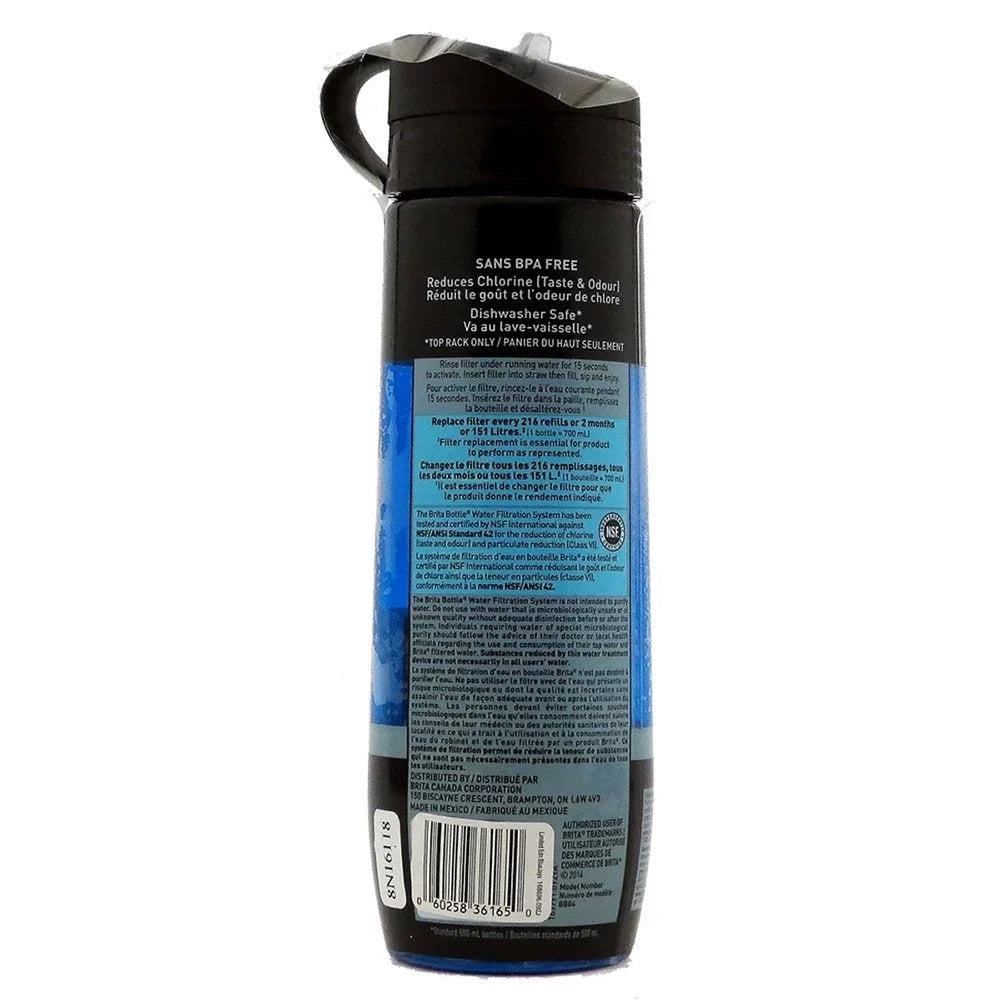 Brita Hard Sizeided Bottle a print Blue Jays & 1 Pack/2 Filters (Pack of 3)