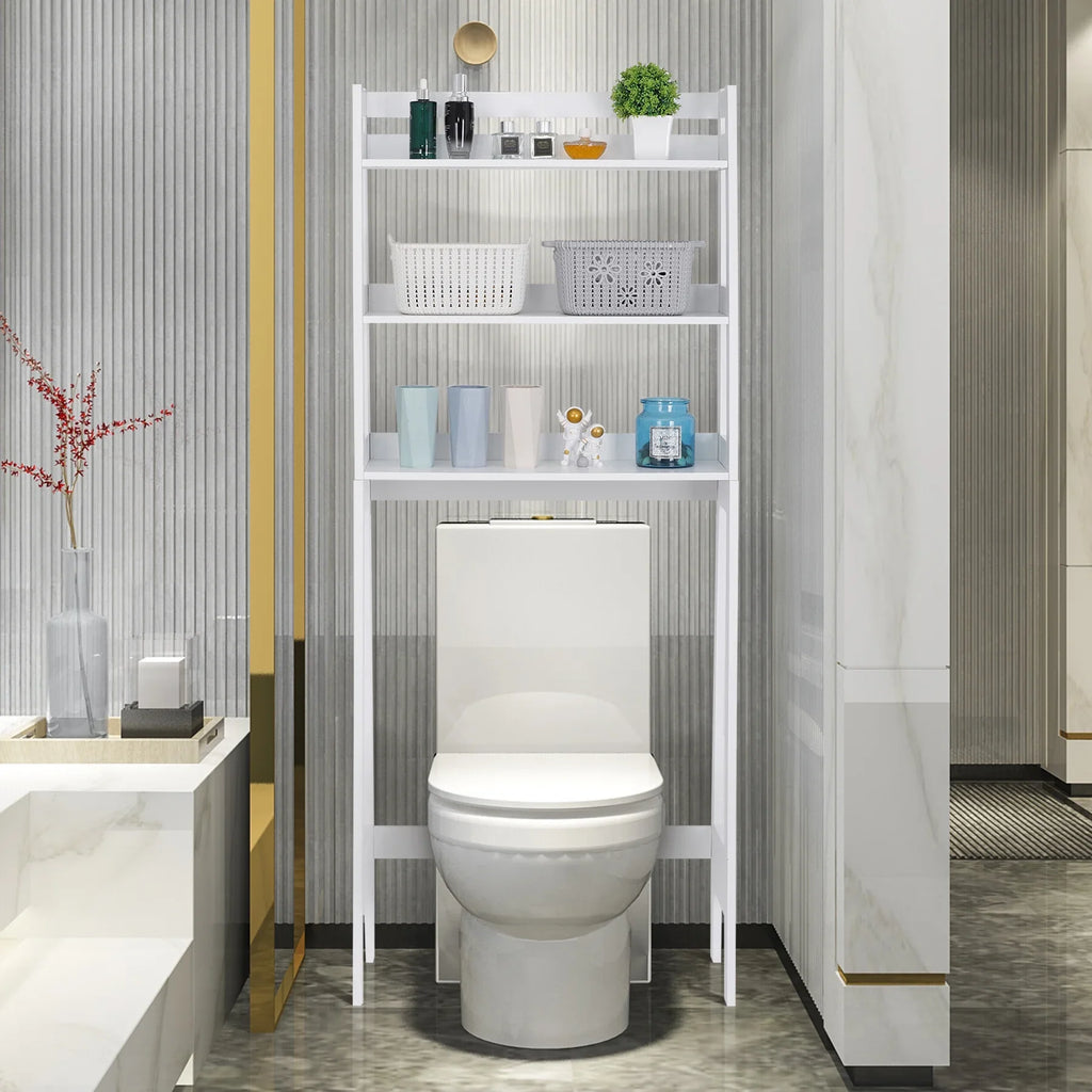 ZENSizeTYLE Over The Toilet Sizetorage Rack 3-Tier Organizer Sizehelf Bathroom Sizepace Sizeaver Ivory