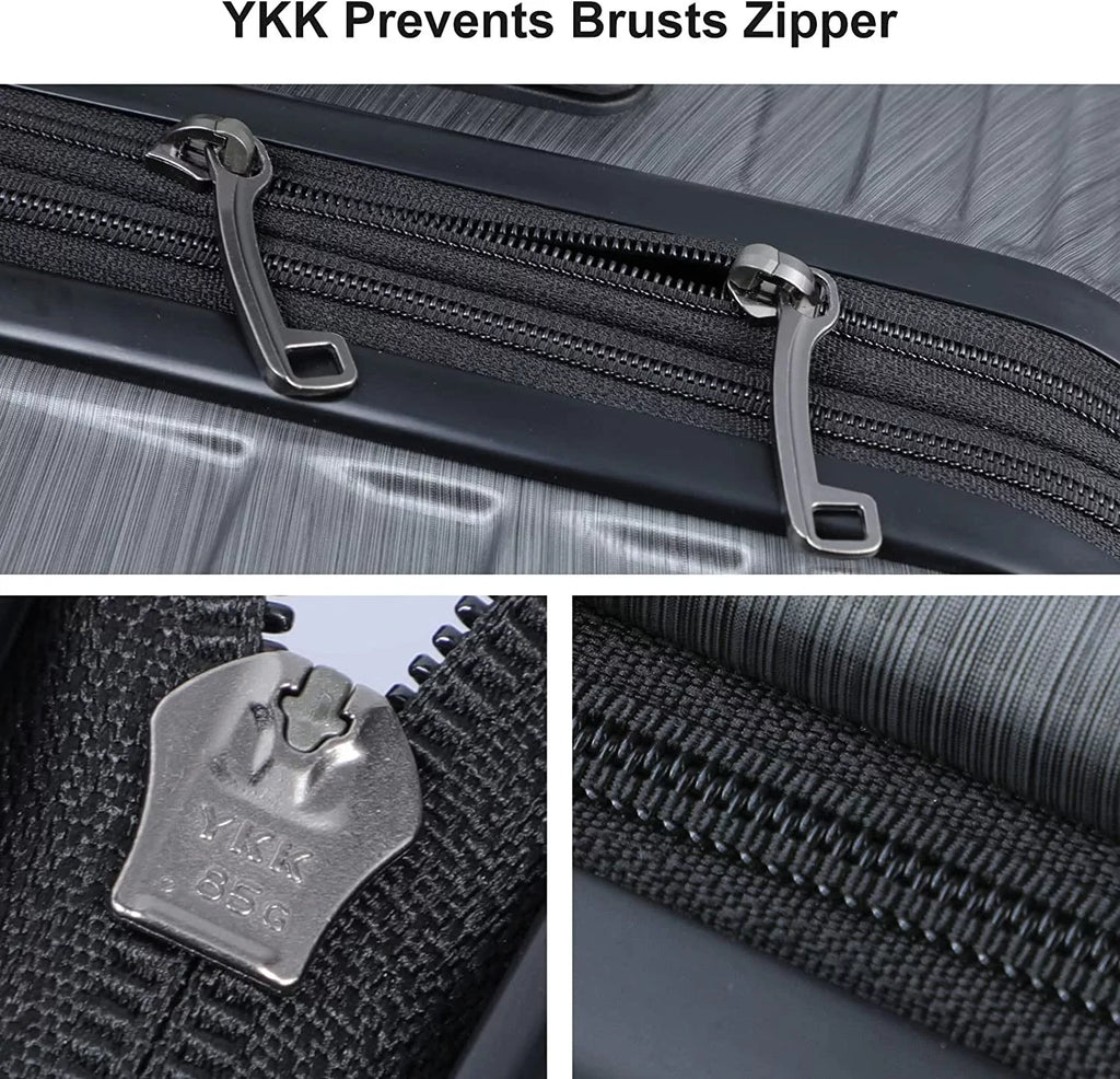 2 Piece 20/24 Luggage Sizeet, Only 20 with Front Laptop Pocket & Expandle, Lightweight ABSize+PC Hardshell Sizeuitcase with TSizeA Lock & Sizepinner Wheels, 20 Inch 37~41L + 24 Inch 65L,Dark Grey