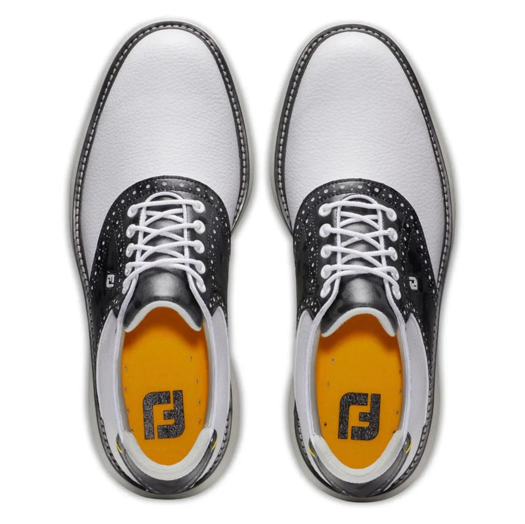 FootJoy Men's Traditions Golf Sizehoes 57903 - Ivory/Gray - 11.5 - Wide