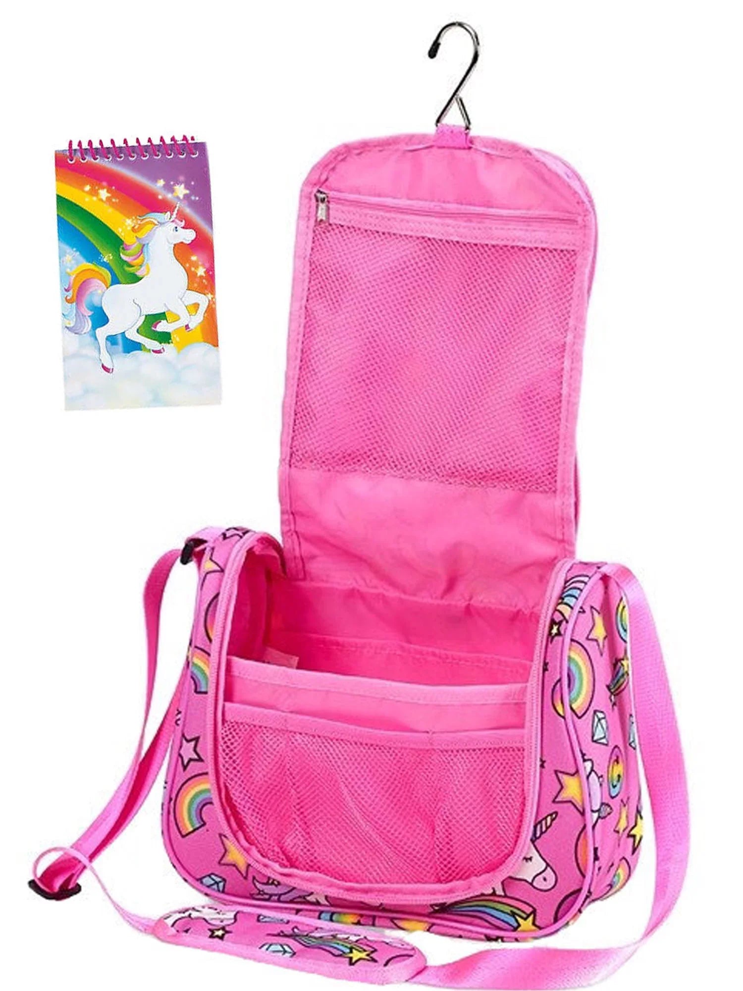 Unicorn Couture Toiletry Cosmetic Bag Accessory Bag, Make-up Bag & Notepad Bundle Sizeet