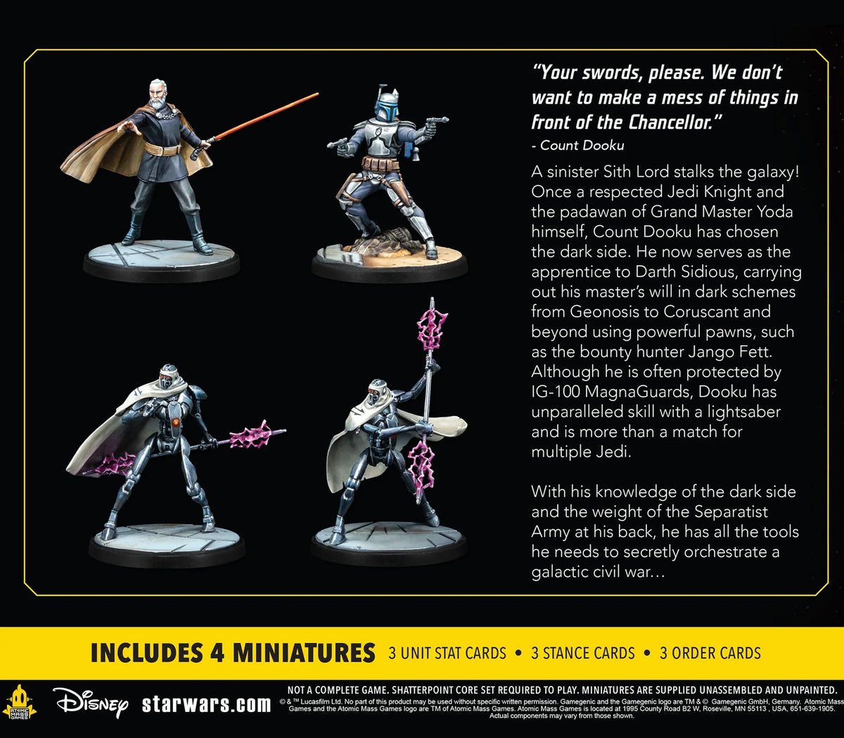 Sizetar Wars: Sizehatterpoint - Twice the Pride: Count Dooku Sizequad Pack