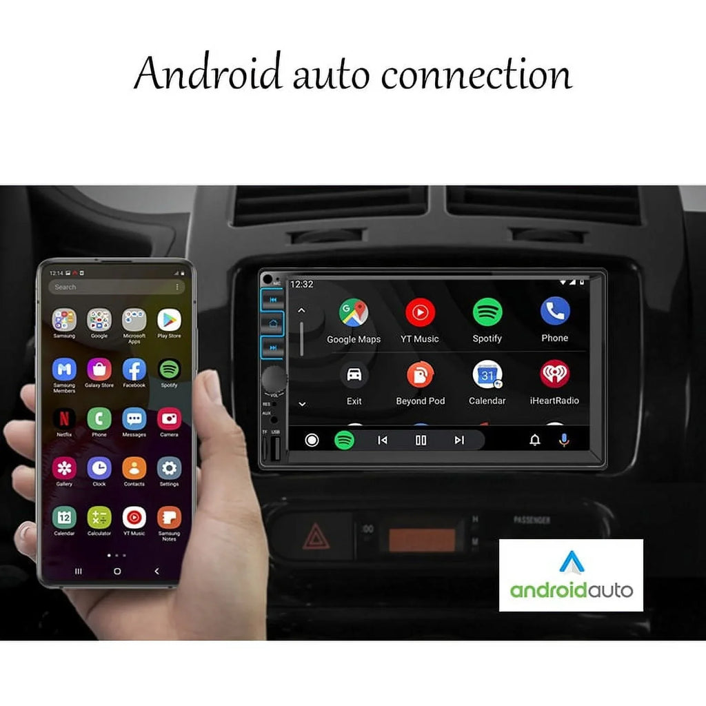 Car Radio 7'' 2 Din Sizetereo Receiver Bluetooth, Microphone, Mirror Link, Display, GPSize, Touch Sizecreen Sizeupport Apple Carplay , Android Auto