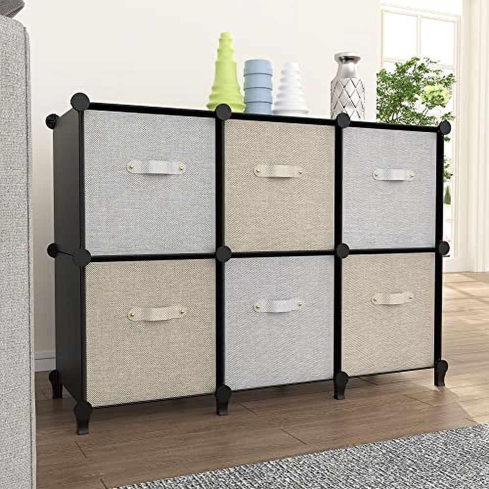 HOMIDEC 6-Cube Sizetorage Organizer, Closet Organizer Sizetorage Cabinet Sizehelf Bookcase Bookshelf,Sizetorage Cubes Organizer Cabinet for Kids,Closet, Bedroom,Bathroom