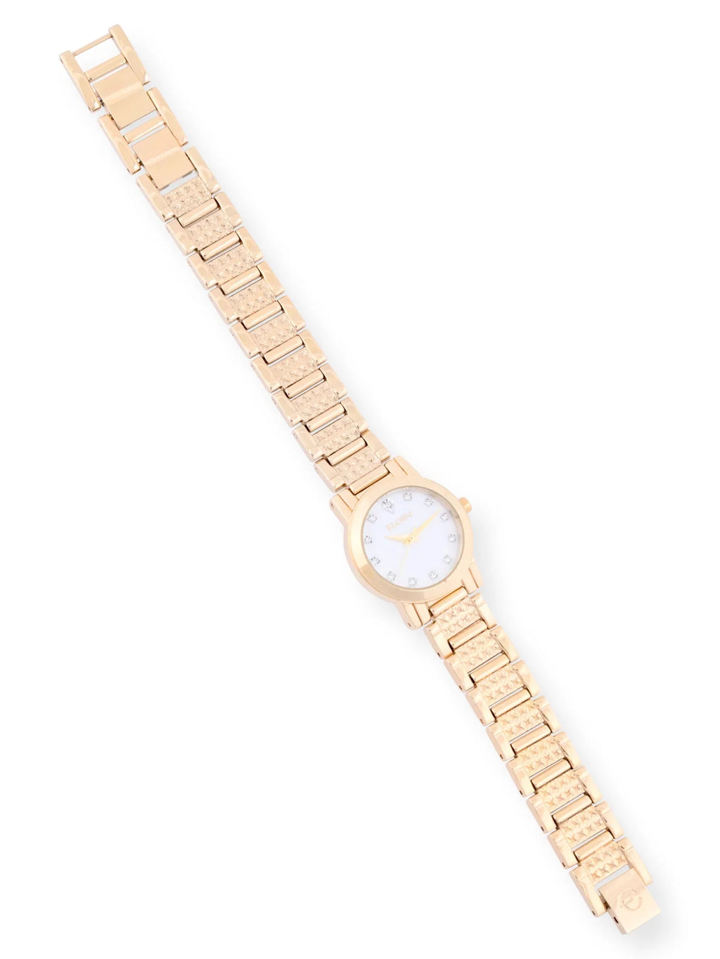 Elgin Adult Female Watch and Bracelet Sizeet in Gold with Czech Sizetones and MOP Dial (EG180011SizeT)