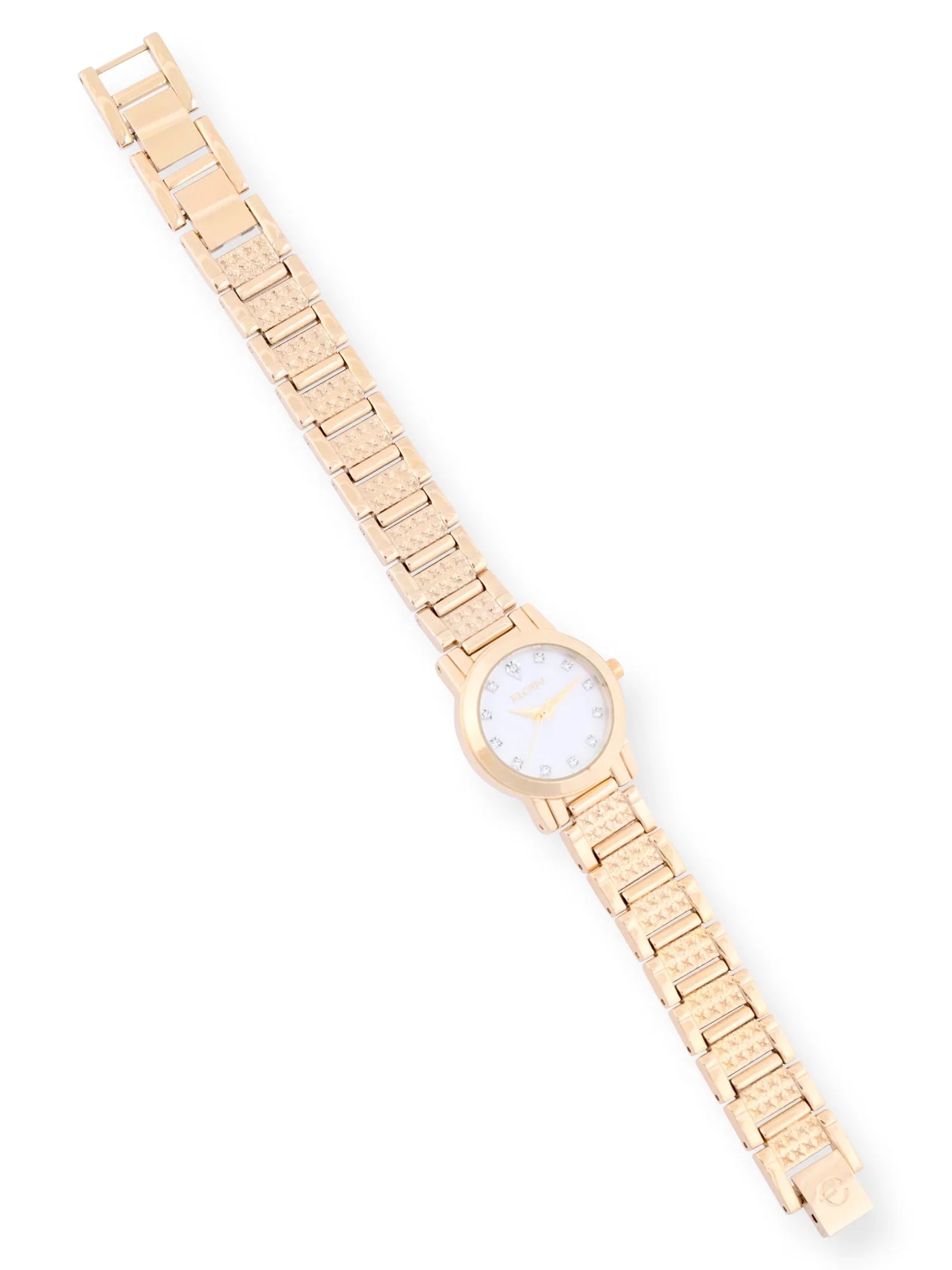 Elgin Adult Female Watch and Bracelet Sizeet in Gold with Czech Sizetones and MOP Dial (EG180011SizeT)