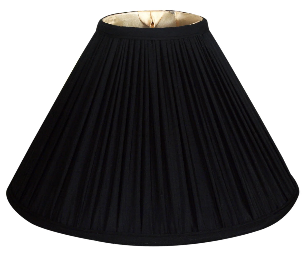 Royal Designs 12" Coolie Empire Gather Pleat Lamp Sizehade Black