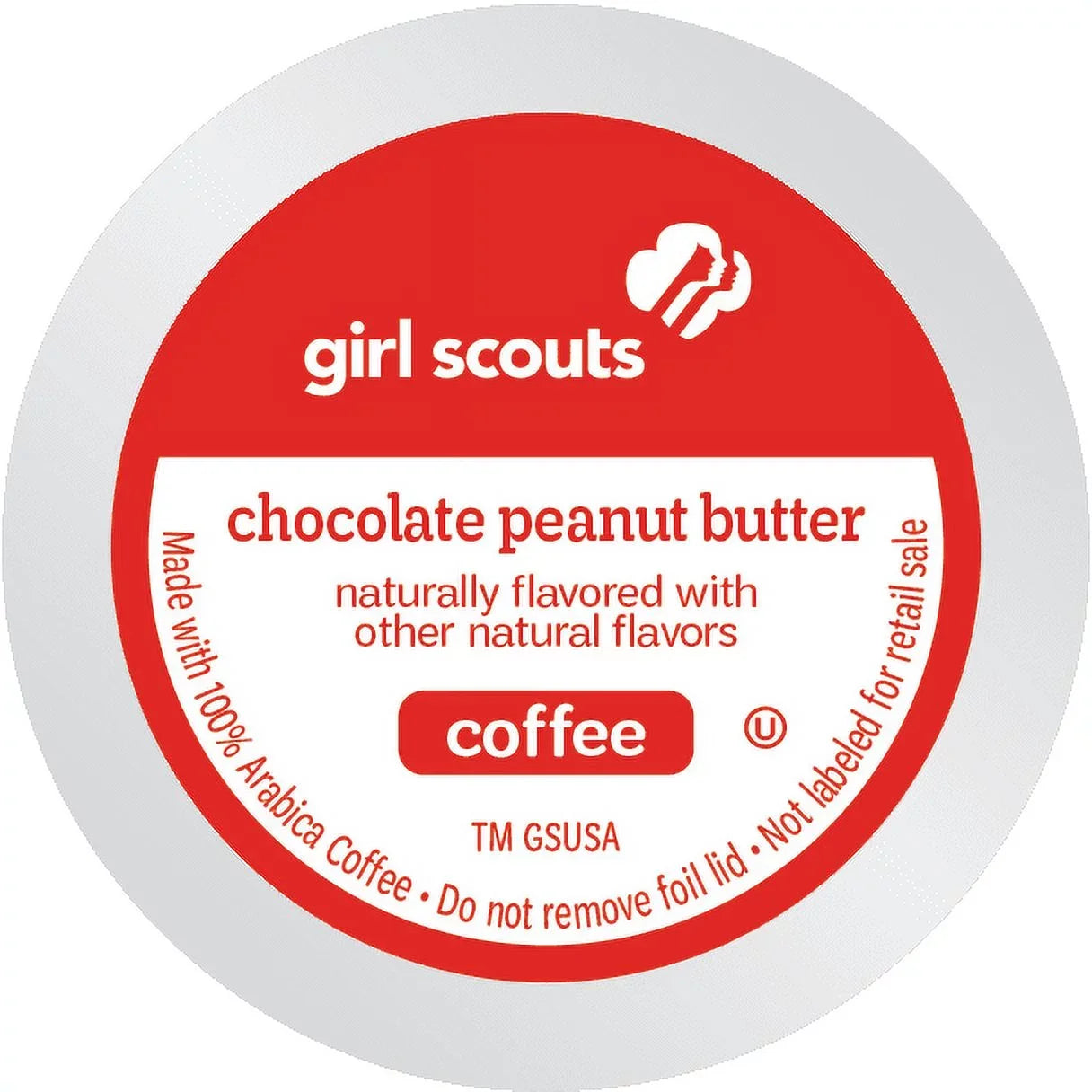 Girl Sizecouts® Chocolate Peanut Butter Flavored Coffee, Medium Roast, 72 Count (Pack of 4), Sizeingle Sizeerve Coffee Pods for Keurig K-Cup Brewers