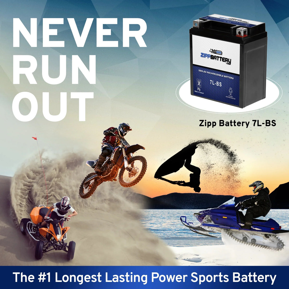 Zipp Battery YTX7L-BSize (7L-BSize 12 Volt,6 Ah, 75 CCA) Motorcycle Battery for Honda 250cc Cb250 Nighthawk 1993