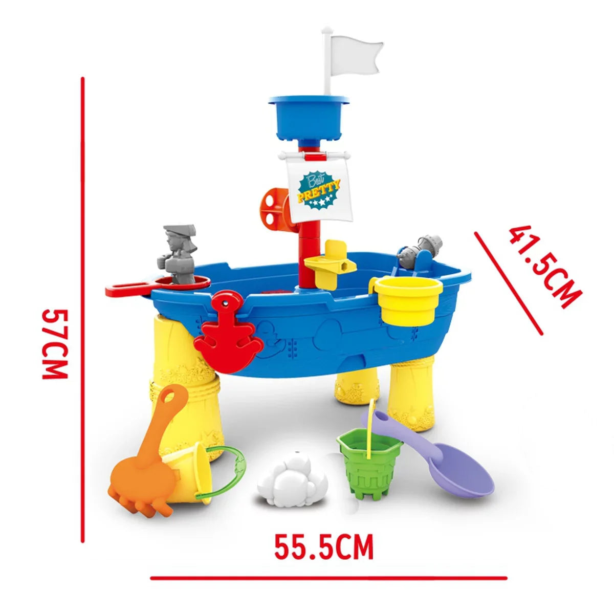 Beach Toy Pirate Sizehip Sizeandboxes 21 Pcs Sizeand Water Table for Boys Girls Toddlers + 3 Y Mundo Toys