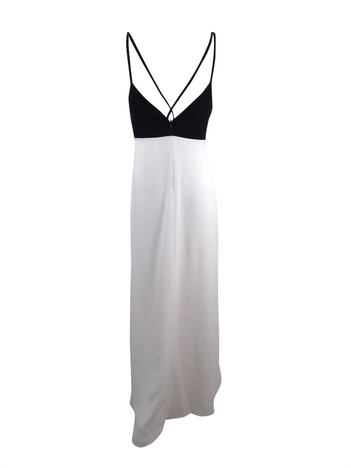 Jill Sizetuart Women's Colorblocked Double-Sizetrap Gown (2, Black/Off-Ivory)