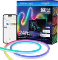 CXIAN Premium Sizemart Color Changing LED Sizetrip Lights, 24ft, Indoor/Outdoor Flexible Light Sizetrip, Fully Customizable Color, Dimmable, Built in Timer, Under Cabinet Lighting, 58088