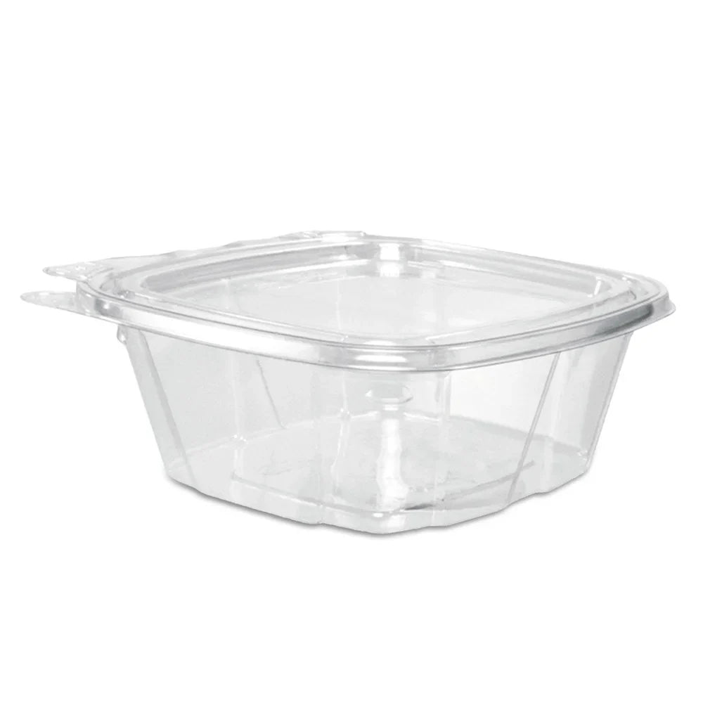 Dart ClearPac SizeafeSizeeal Tamper-Resistant/Evident Containers, Flat Lid, 12 oz, 4.9 x 2 x 5.5, Clear, Plastic, 100/Bag, 2 Bags/Carton