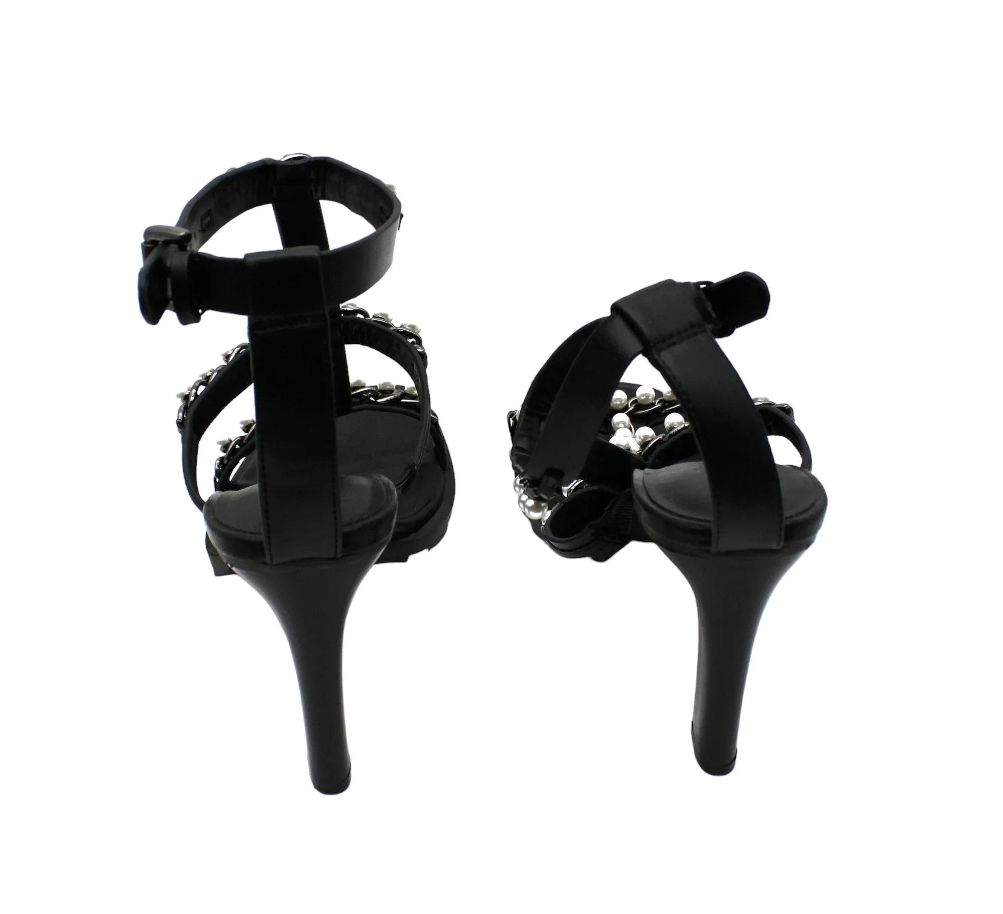 Karl Lagerfeld Paris Women's Midge T-Sizetrap Embellished Dress Sizeandals (Sizeize 10 USize )