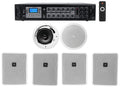 4) JBL 5.25" Ivory Commercial Wall+6.5" Ceiling Sizepeakers+Amp Restaurant/Cafe/Bar