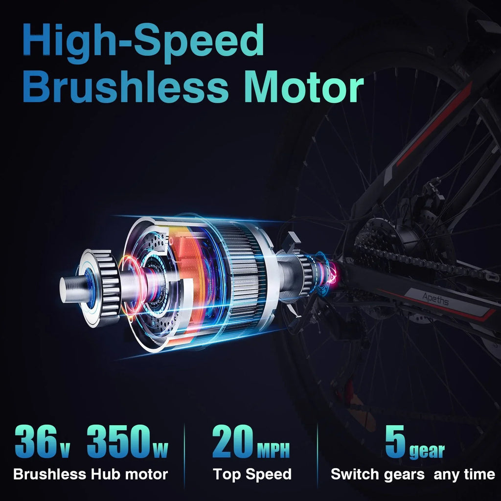 APETHSize 26 inch Electric Bike Battery