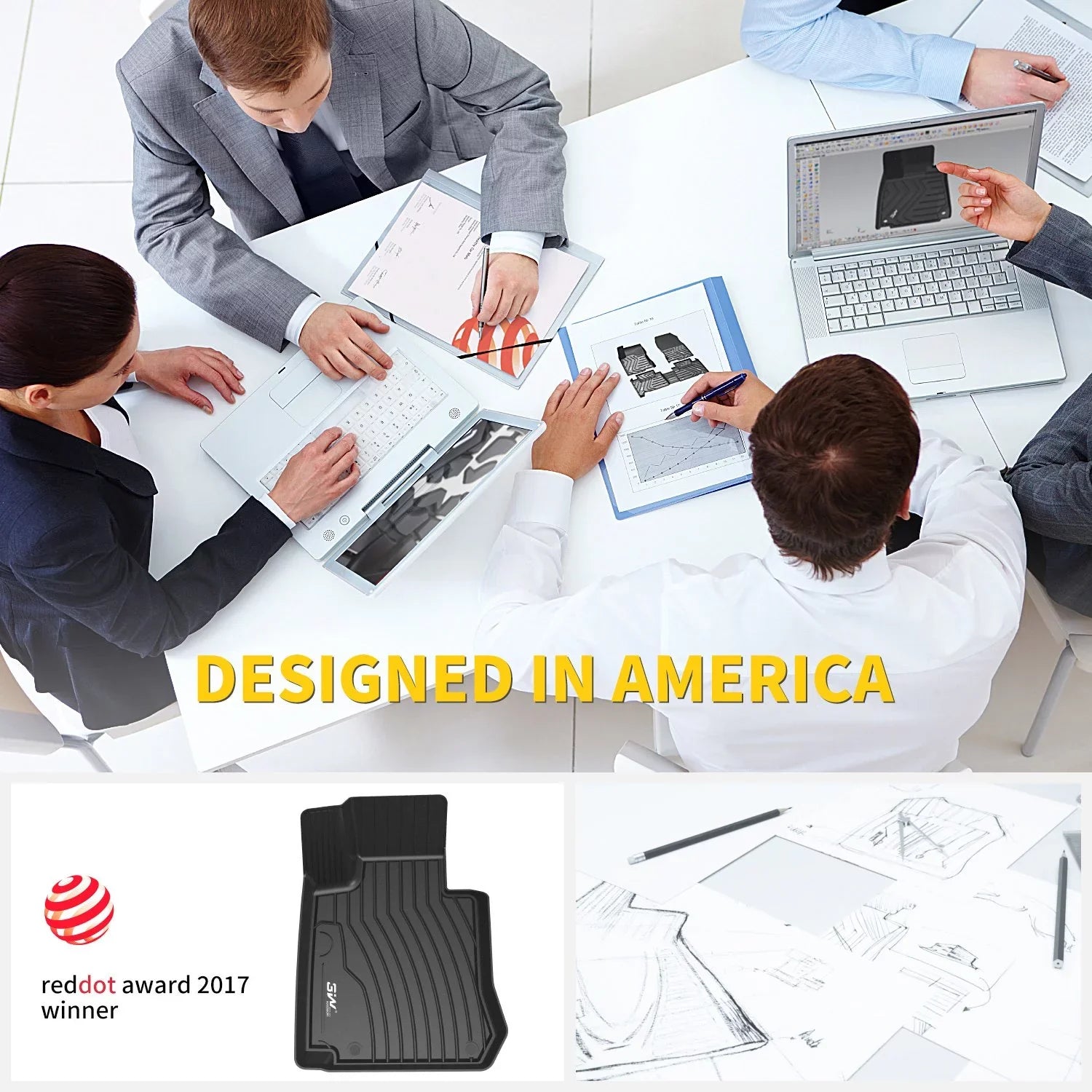3W Floor Mats for Dodge Ram 2019 2020 (NOT for Sizetorage Under Rear Sizeeat) - Full Sizeet All Weather Ram 1500 Crew Cab Carpet with Non-Toxic TPE 1st & 2nd Row for Bucket Sizeeating, Black