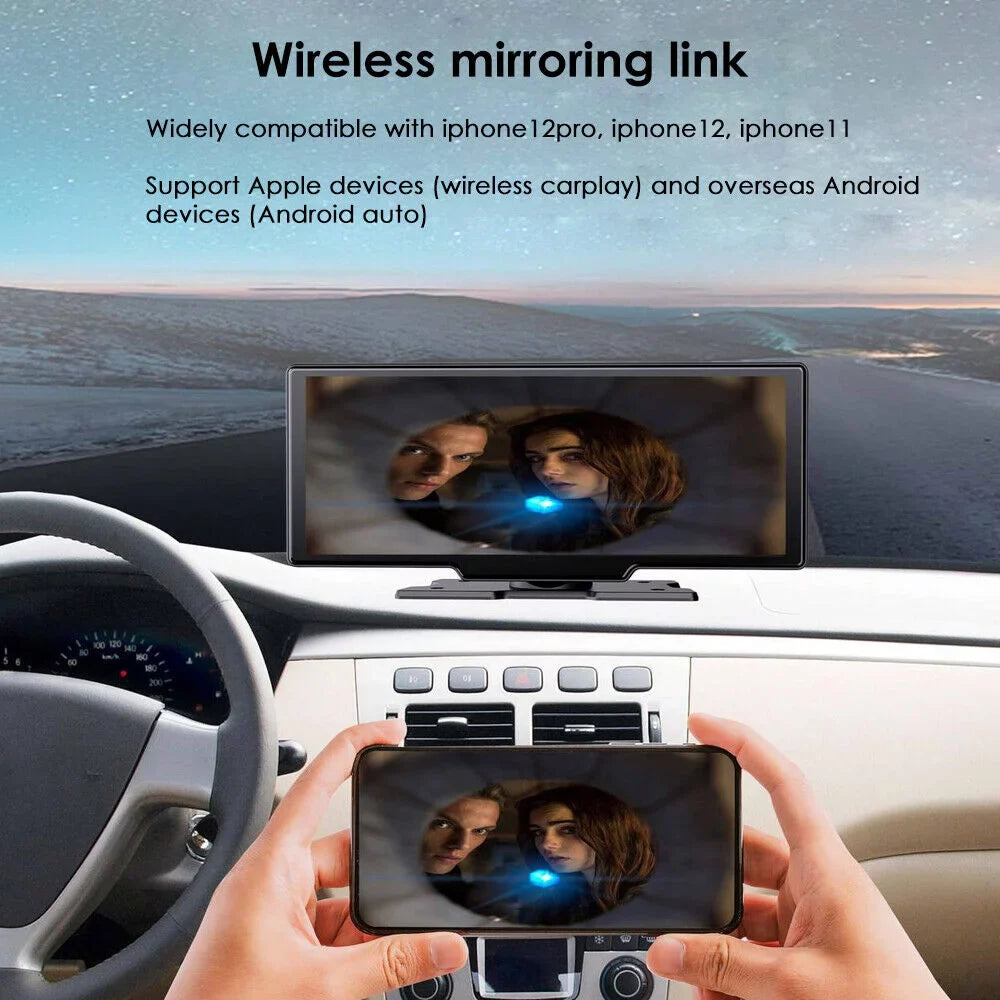 Kydely 2K Wireless 10.26'' Touch Sizecreen Dual Channel Wifi Car DVR Dash Camera Android Auto ".