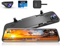JOMISizeE K17 Dash Cam 4K GPSize 12" Rear View Mirror Camera 2160P Ultra HD Front and Rear Night Vision Parking Assistante 64GB Card