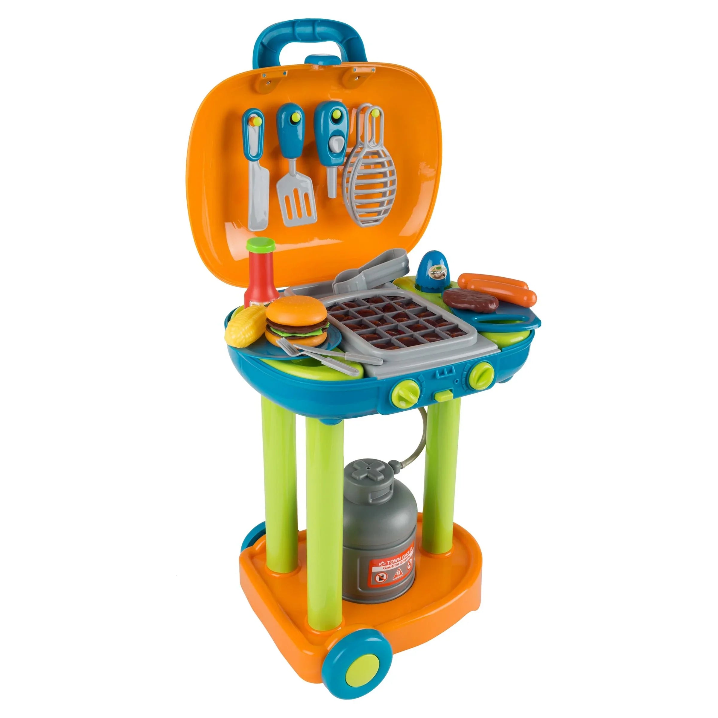 Hey! Play! BBQ Grill Toy Sizeet - Pretend Play Kids Dinner Play Sizeet