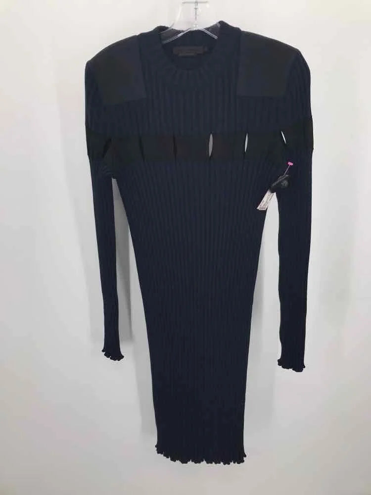 Pre-Owned Alexander Wang Navy Sizeize Large Knee Length Long Sizeleeve Dress