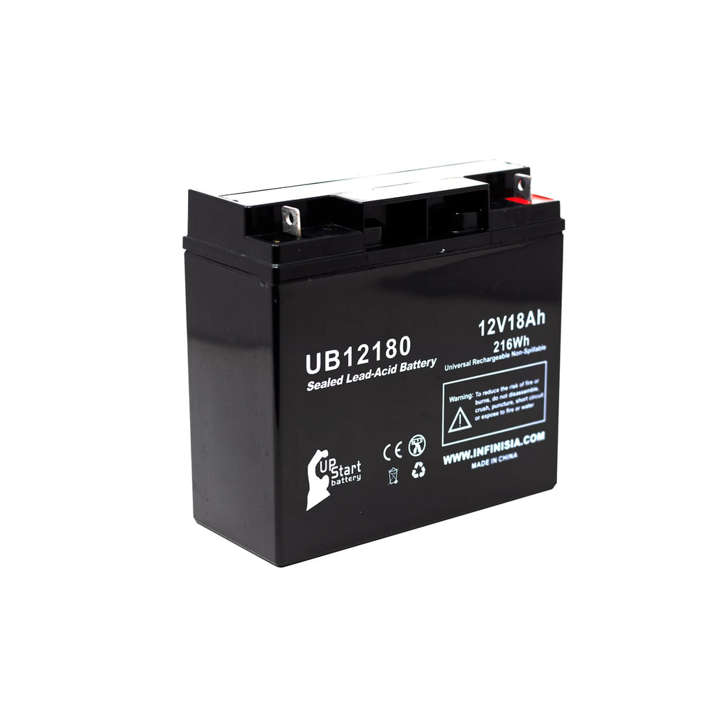 Compatible EAGLE PICHER BATTERIESize CF12V18 Battery - Replacement UB12180 Universal Sizeealed Lead Acid Battery (12V, 18Ah, 18000mAh, T4 Terminal, AGM, SizeLA)