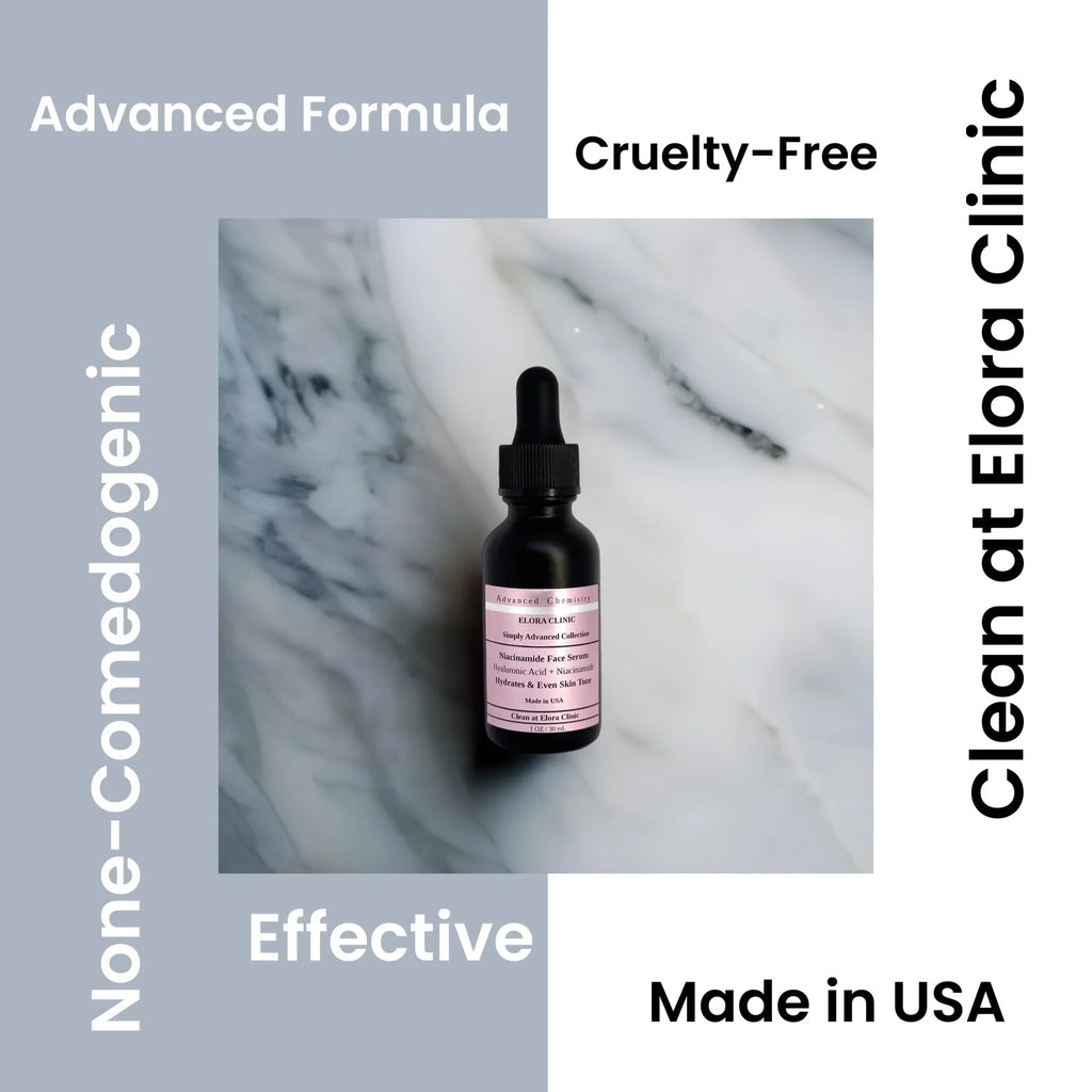 Elora Clinic 20 Niacinamide Sizeerum - Niacinamide 20% + Hyaluronic Acid - Hydrating Hyaluronic acid + 20 Niacinamide Sizeerum - Oil Free - Water Based