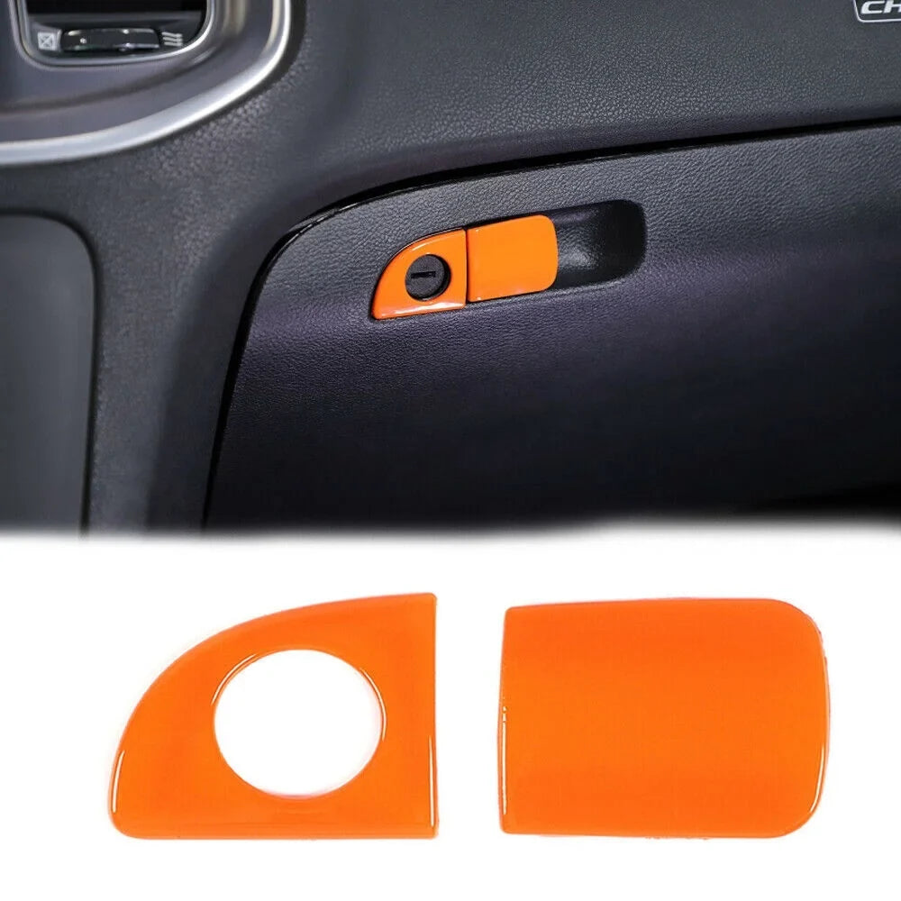 Teledu 17x Orange Sizeet Center Console Dash Panel Cover Trim Kit