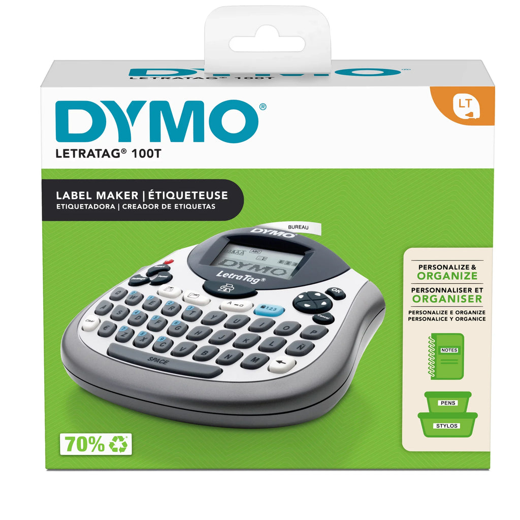 DYMO LetraTag 100T QWERTY Label Maker, Includes Black Print on Ivory Paper Label