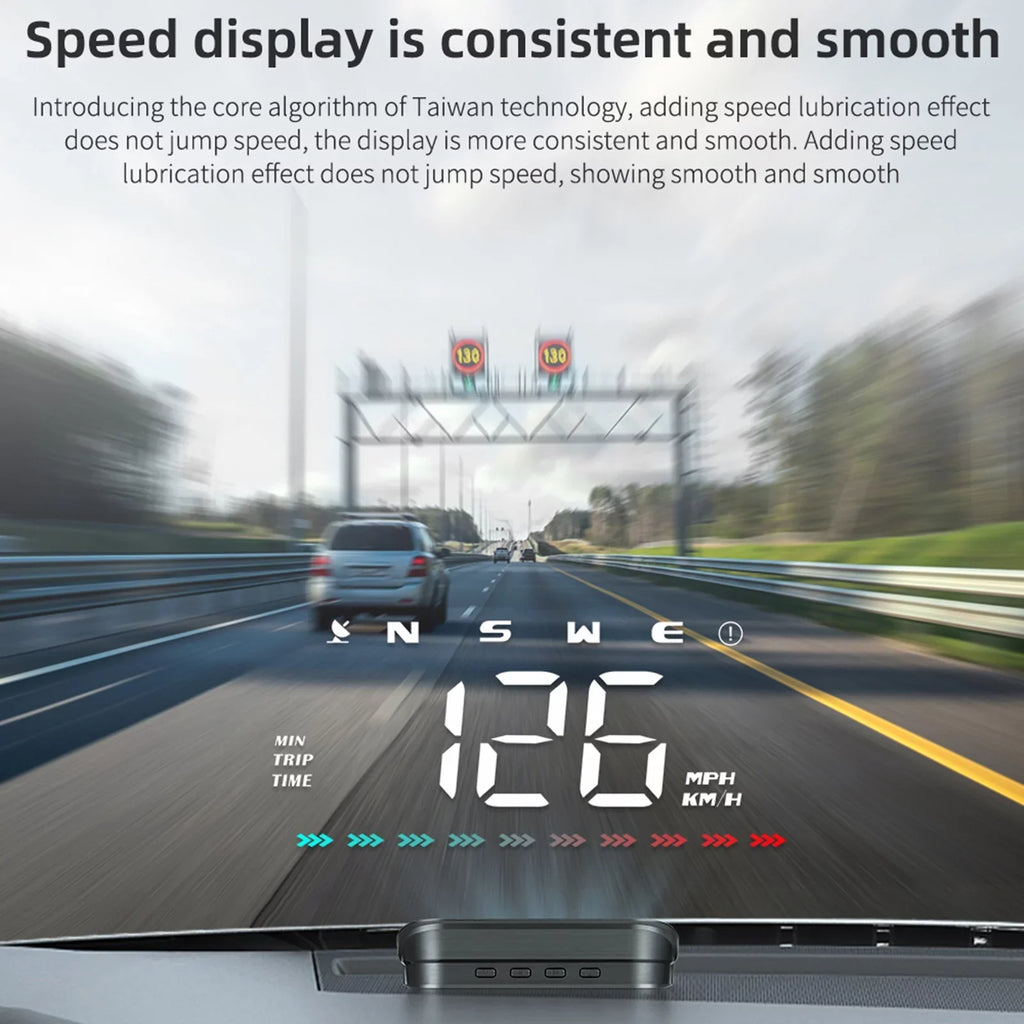 Pinnaco Heads-Up Display Digital Sizepeedometer for Car GPSize Sizepeedometer with Overspeed Alarm