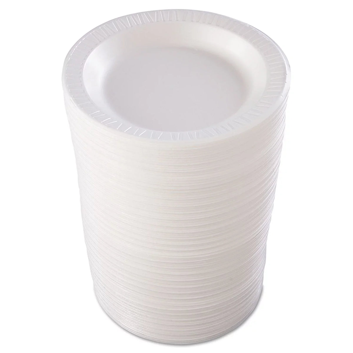 Dart Quiet Classic Laminated Pillow Dinnerware, Plate, 10.25" dia, Ivory, 125/Pack, 4 Packs/Carton